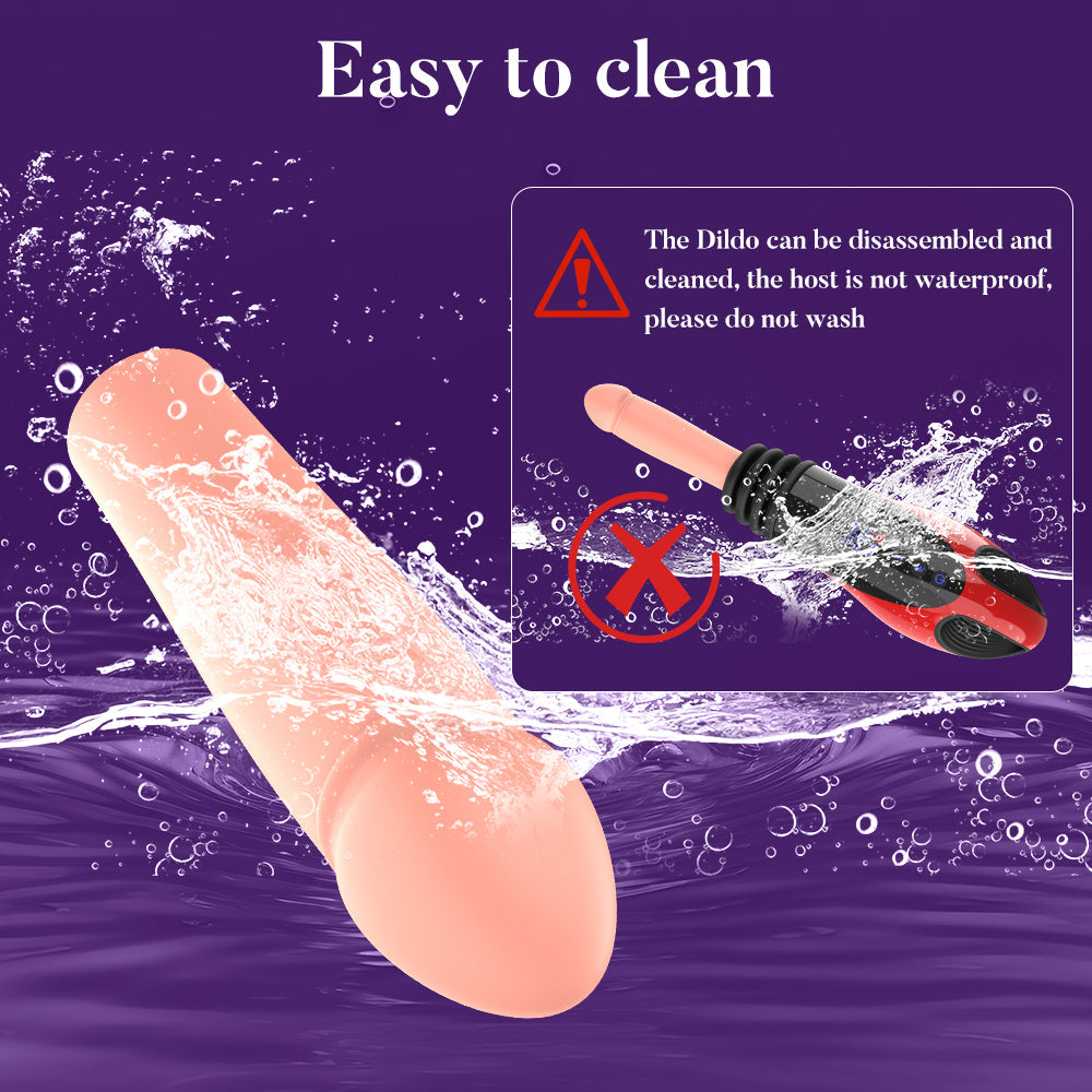 Acmejoy - 9 Thrusting Vibrating Heating Dildo Sex Machine Dildos