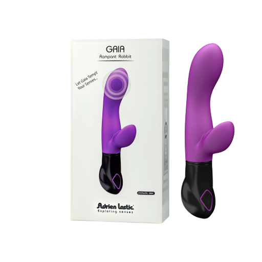 Adrien Lastic Gaia Original Rampant Rabbit Vibrator Purple Silicone with Dual Motors