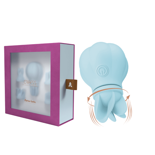 Adrien Lastic Caress Blue Rotating Massager with 5 Interchangeable Heads