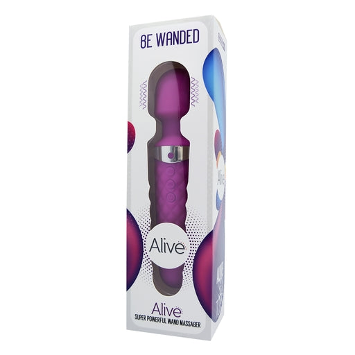 Alive Be Wanded Massager Lilac Mini Wireless Handheld Vibrating Personal Massager 20 cm