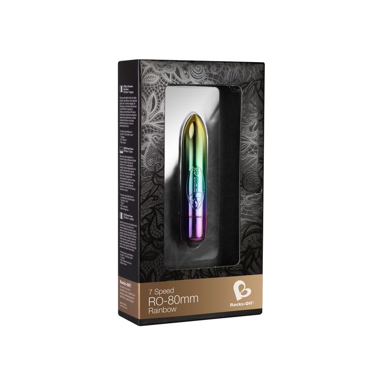 Rocks Off 80mm Rainbow Bullet Vibrator – Compact Vibrator