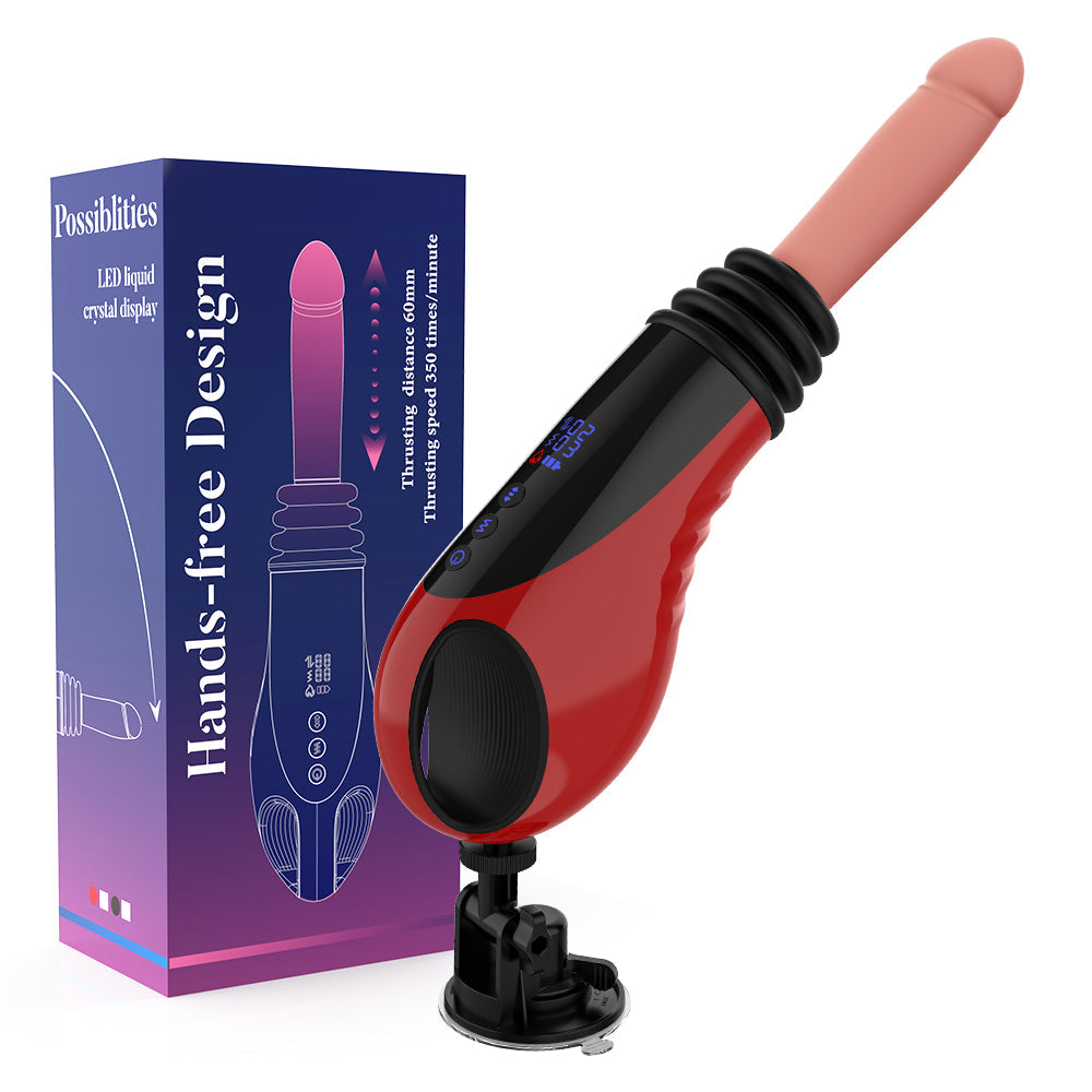 Acmejoy - 9 Thrusting Vibrating Heating Dildo Sex Machine Dildos