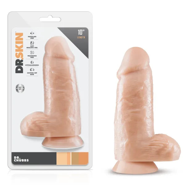 Dr. Skin Dr. Chubbs (Vanilla) – Realistic 6.75 Inch Insertable Vibrator
