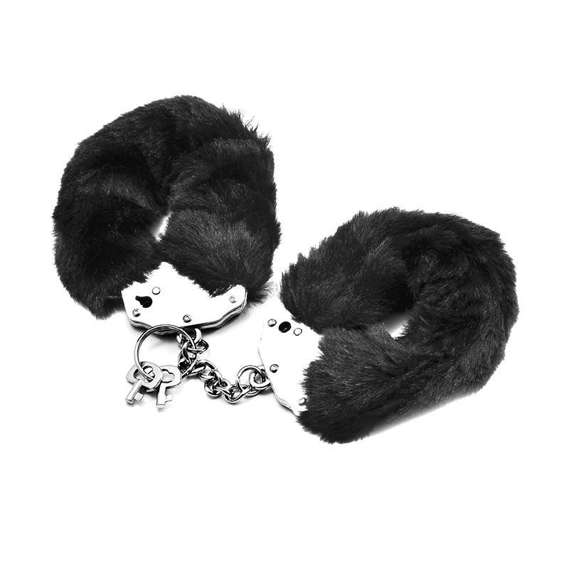 Fetish Pleasure Fluffy Hand Cuffs – Sturdy Metal Wrist Cuffs