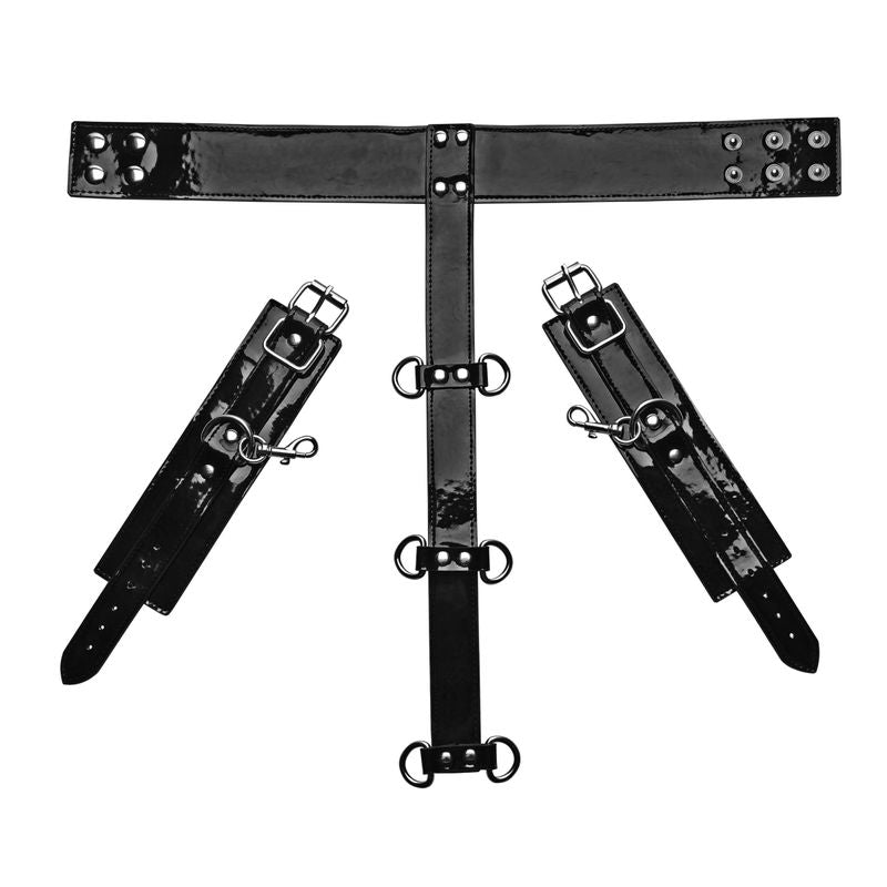 Bound Around Neck to Wrist Restraints for BDSM Play