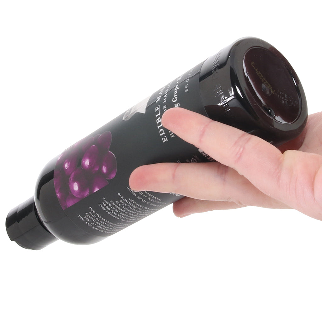 Edible Massage Oil 8oz/236ml in Gushing Grape Sensual Love > Massage