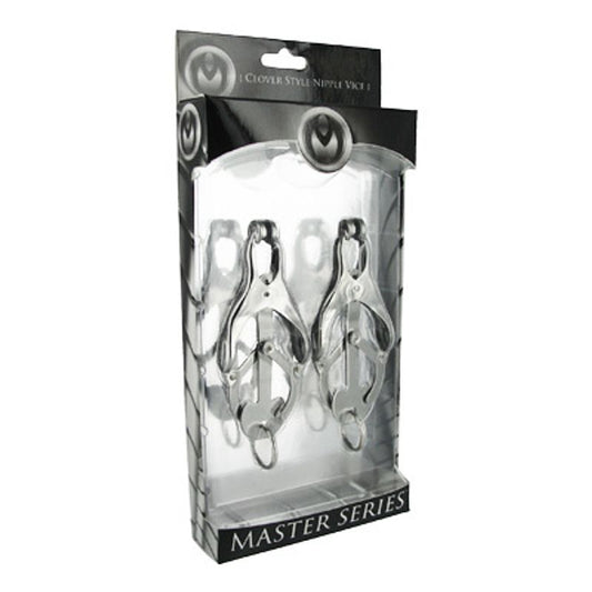 Ringed Monarch – Chrome Clover-Style Nipple Vice Clamp