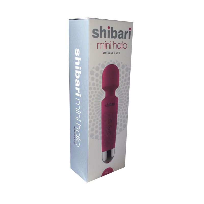 Shibari Mini Wand Halo (Pink) – Powerful Bendable Neck Wand Vibrator with 20 Vibration Patterns and 8 Speeds