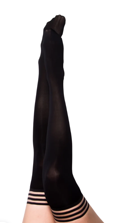 Kixies Danielle Solid Opaque Thigh Highs Size C