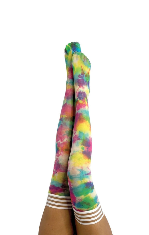 Kixies Gilly Multi Color Tie Dye Thigh Highs Size B