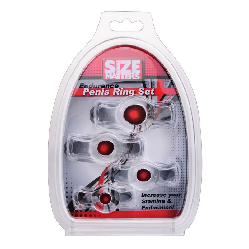 Size Matters Endurance Set With Four Stretchable Sizes – Penis Ring Set