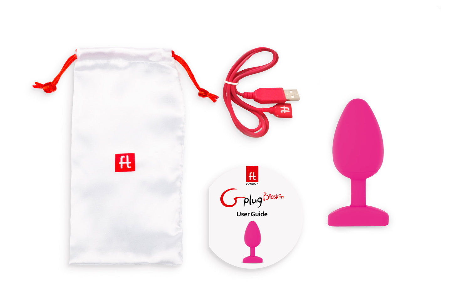 Gplug Large Bioskin Sweet Raspberry 3.9cm for Pleasure