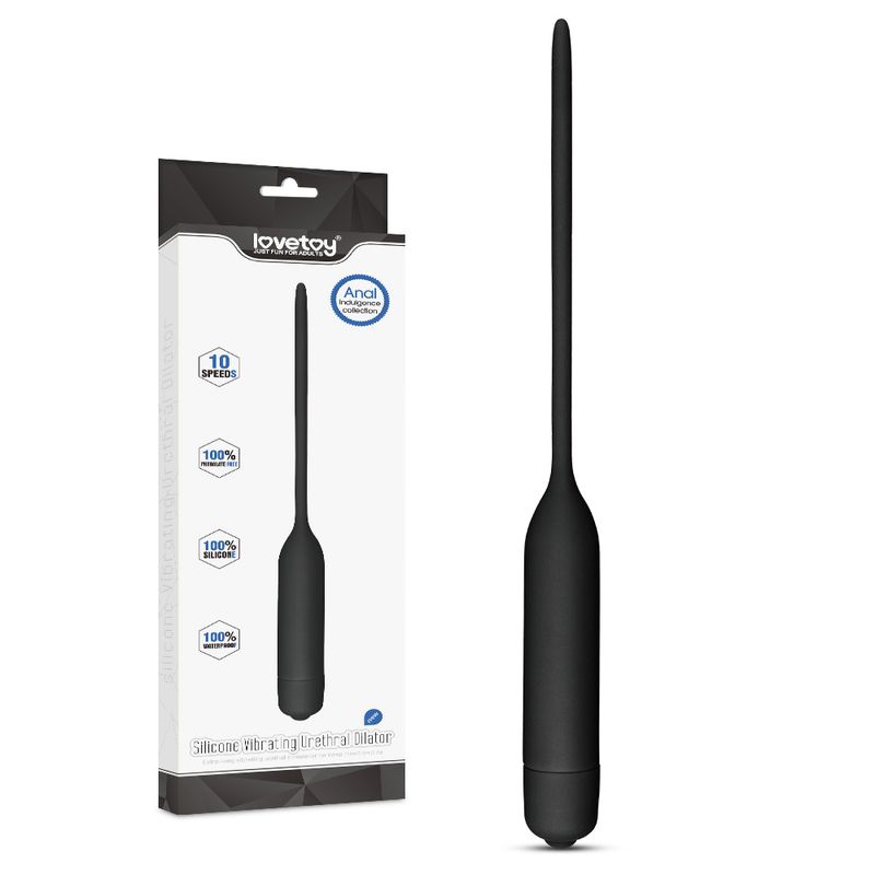 Silicone Vibrating Urethral Dilator with 10 Speed Vibrating Mechanism