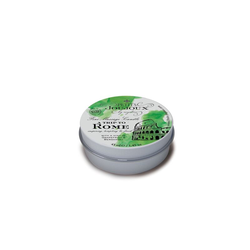 Petits JouJoux Massage Candle Rome 43ml Grapefruit and Bergamot Scented