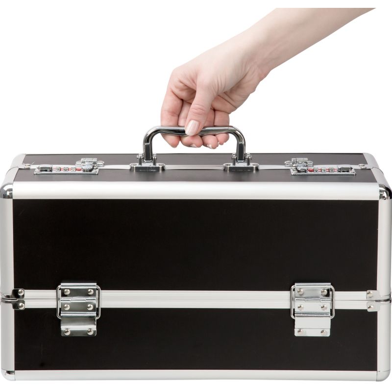 The Toy Chest Large Black 15"x8"x7" – Lockable Storage Case for Sex Toys