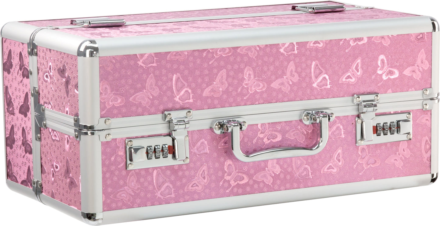 Lockable Large Vibrator Case in Pink for Secure Storage and Travel