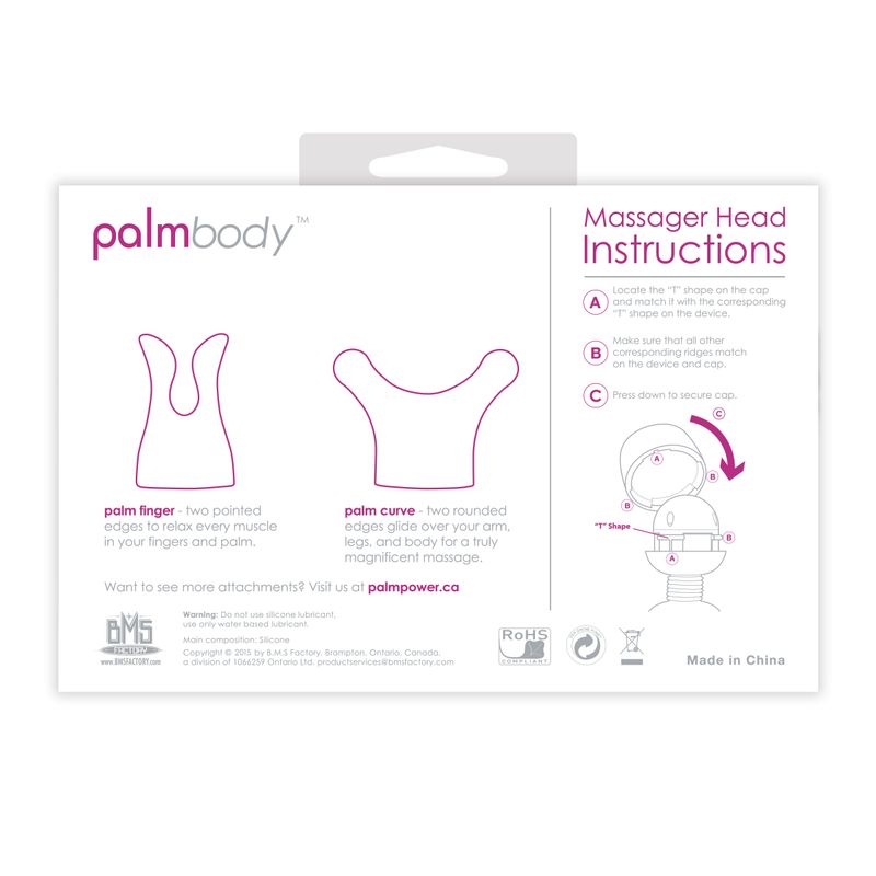 PalmBody Massager Heads - Attachment For Use With PalmPower
