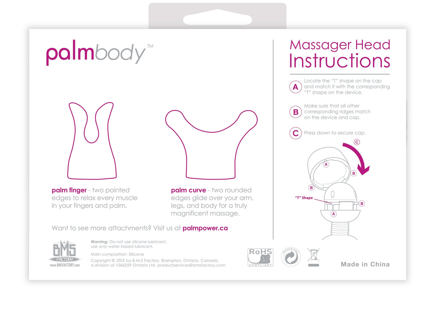 PalmBody Massager Heads - Attachment For Use With PalmPower
