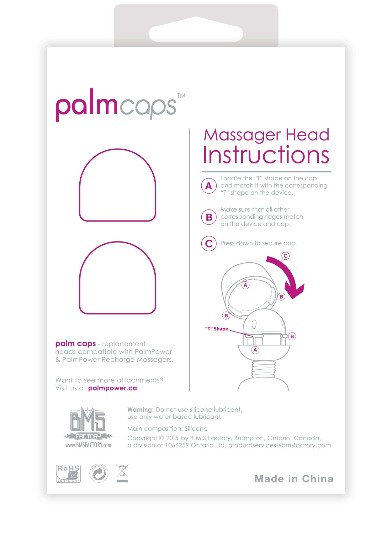PalmCaps - Replacement Heads For Use With PalmPower Massager