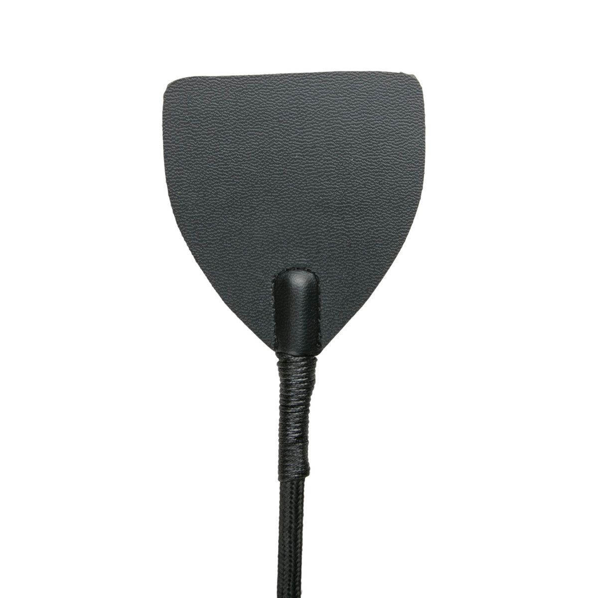 Wide Crop Whip in Black Leather for S and M Play