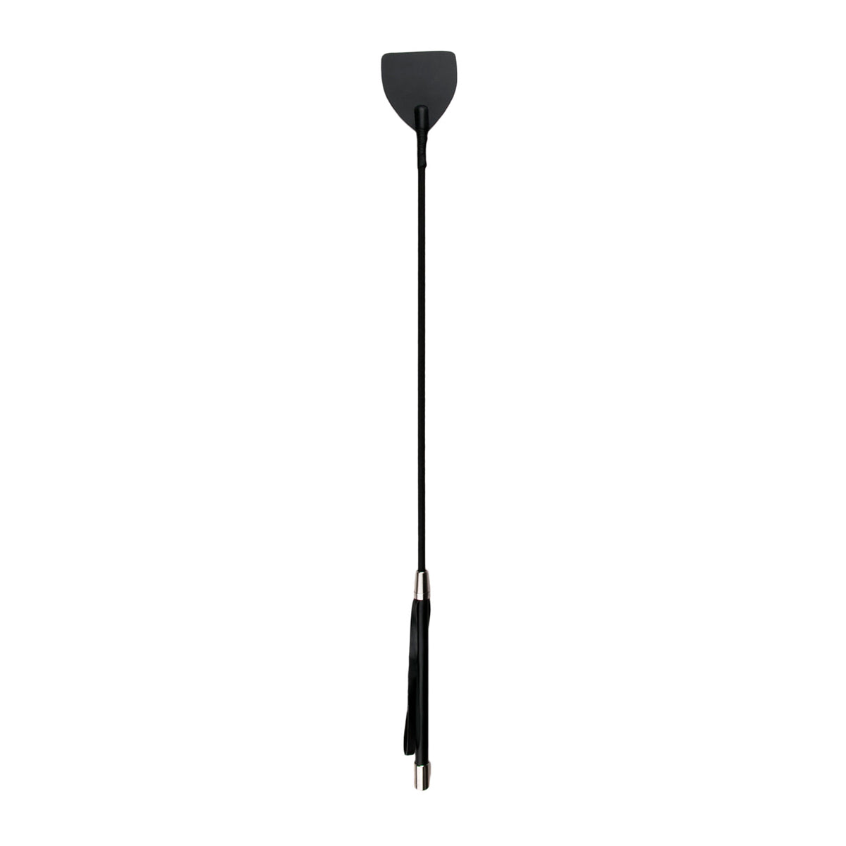 Wide Crop Whip in Black Leather for S and M Play