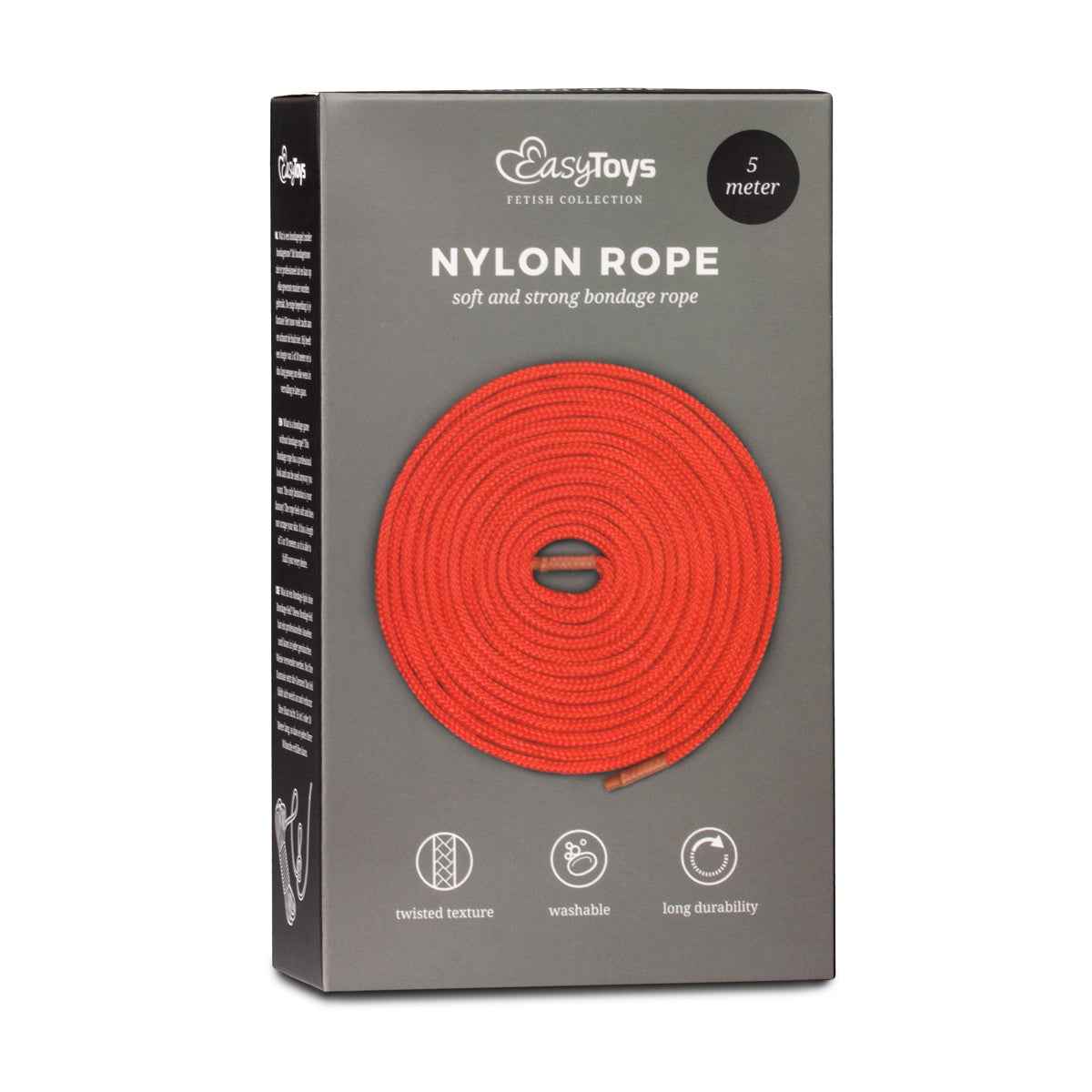 Bondage Rope 5 Meter Red Soft and Versatile
