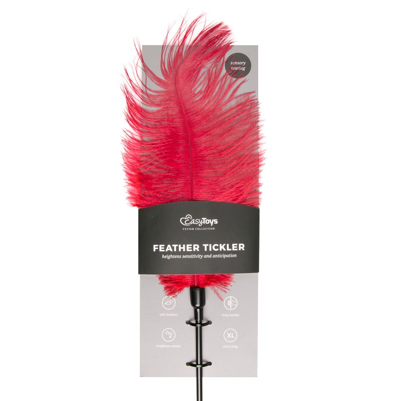 Red Feather Tickler for Sensual Teasing and Intimate Play