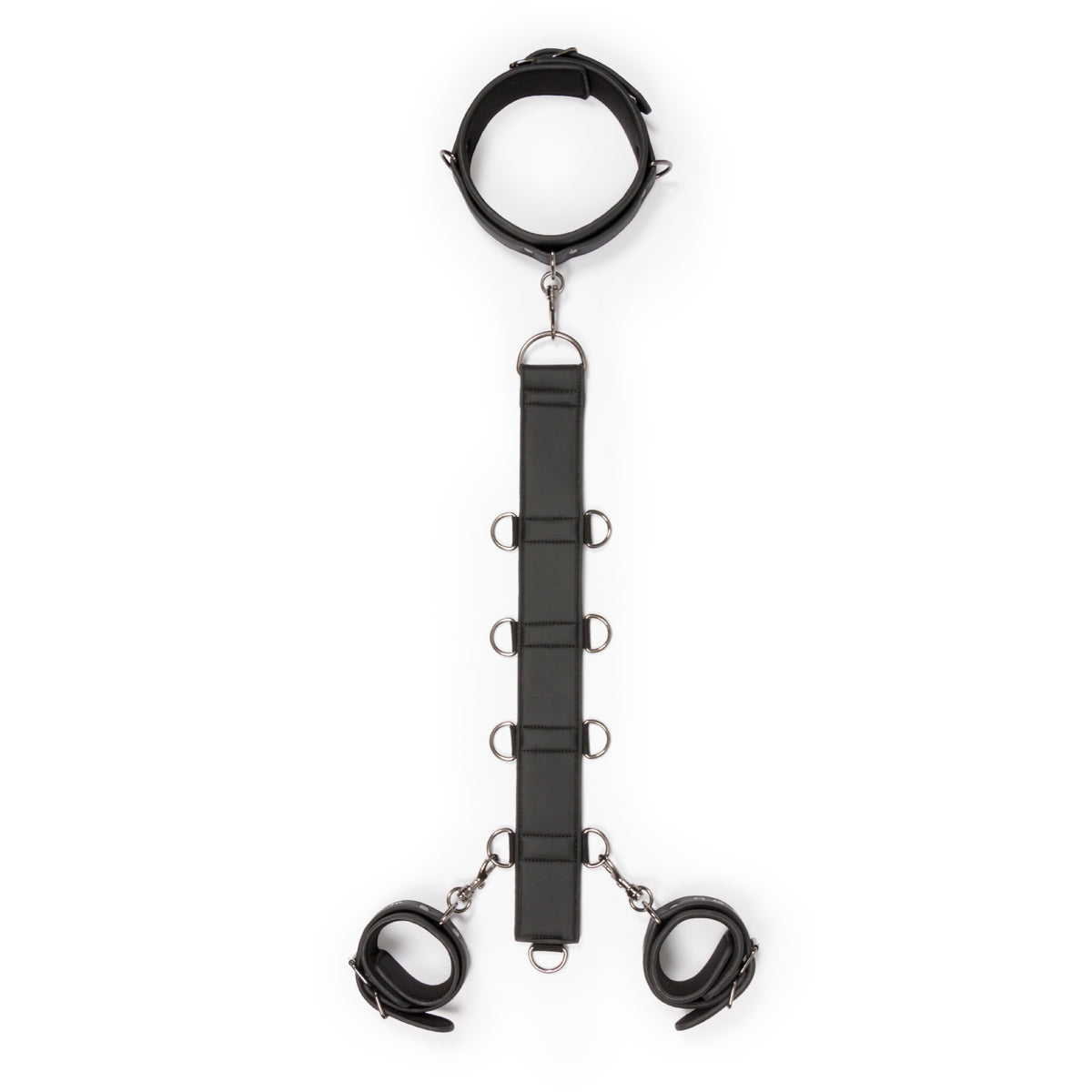 Neck and Wrist Restraint Bondage Kit with Harness Strap Handcuffs and Collar