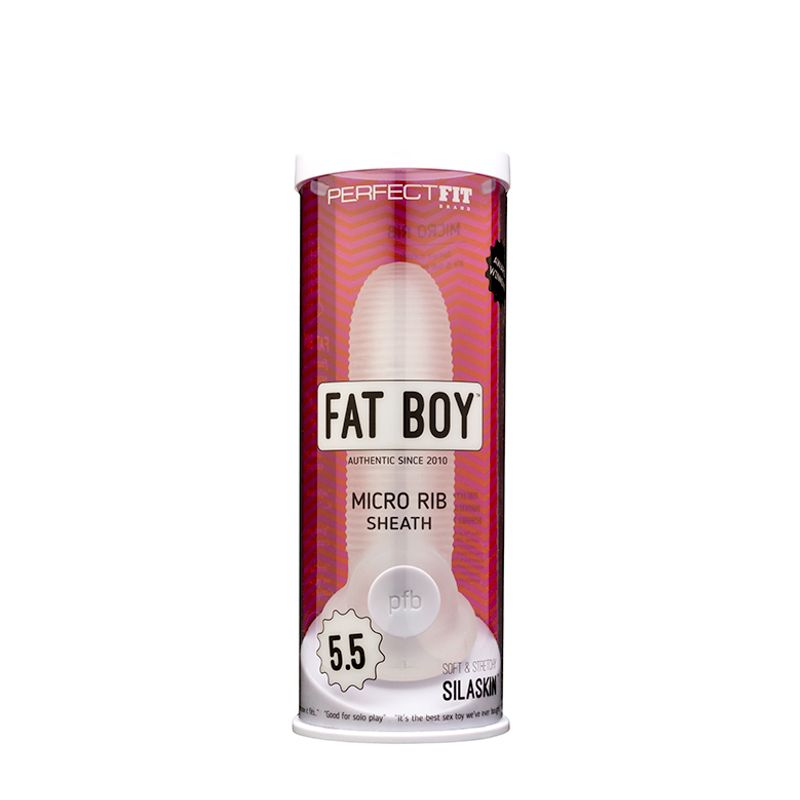 Fat Boy Micro Rib Penis Sheath 5.5 Inch – Adding 0.7 Inches of Girth