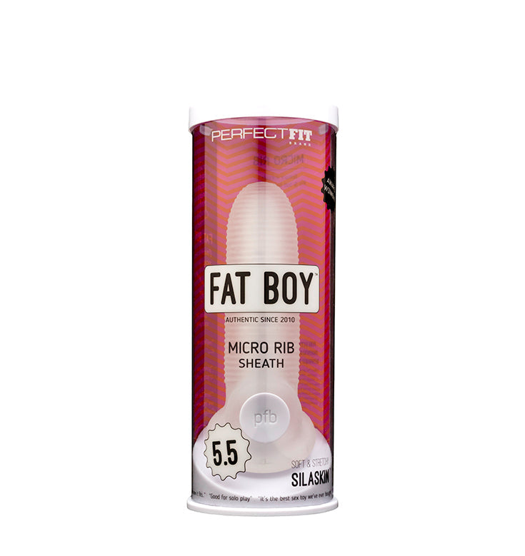 Fat Boy Micro Rib Penis Sheath 5.5 Inch – Adding 0.7 Inches of Girth