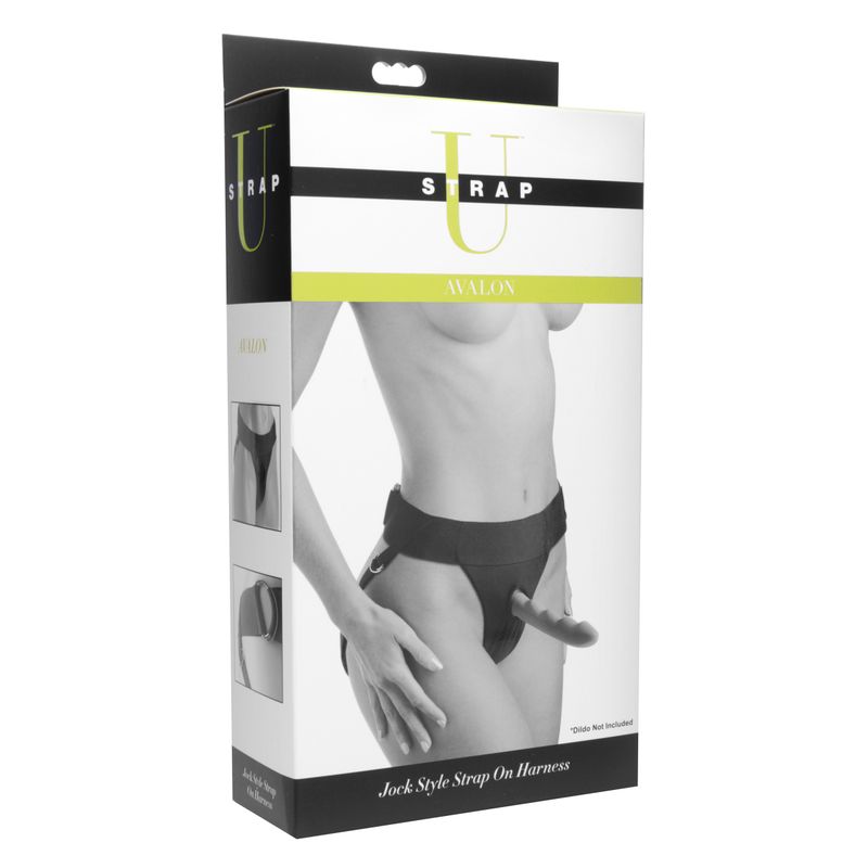 Avalon Jock Style Strap On Harness in Black