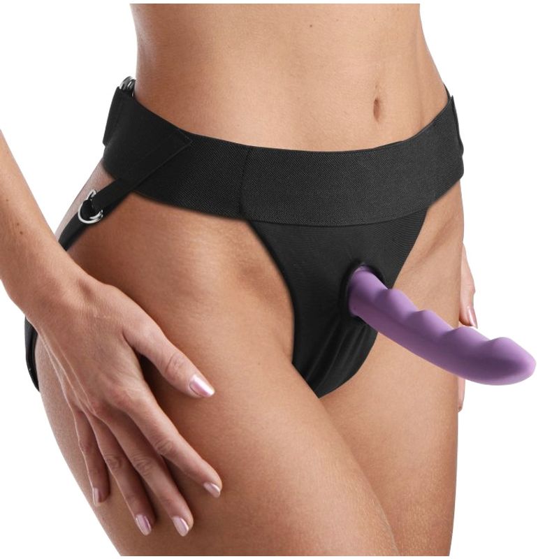 Avalon Jock Style Strap On Harness in Black