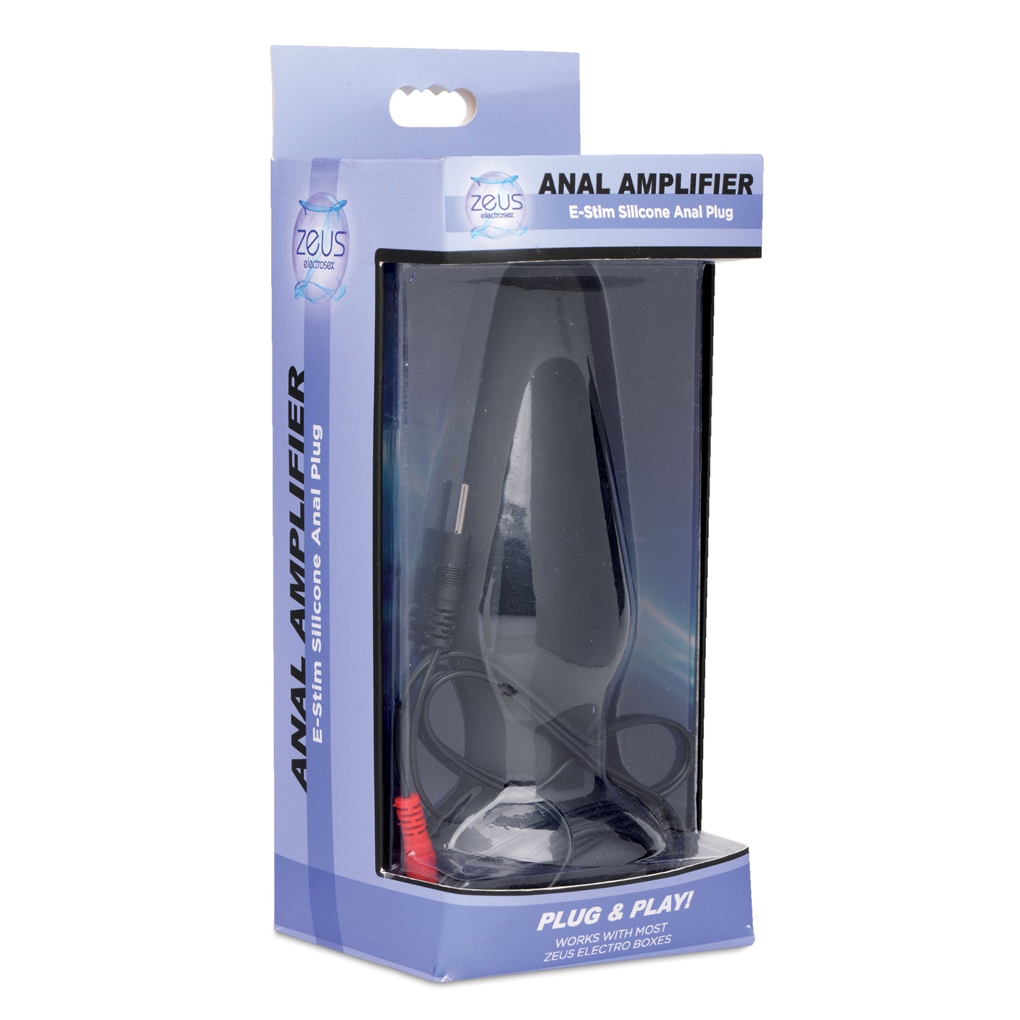 Zeus Anal Amplifier Silicone Estim Plug for Electrifying Sensations