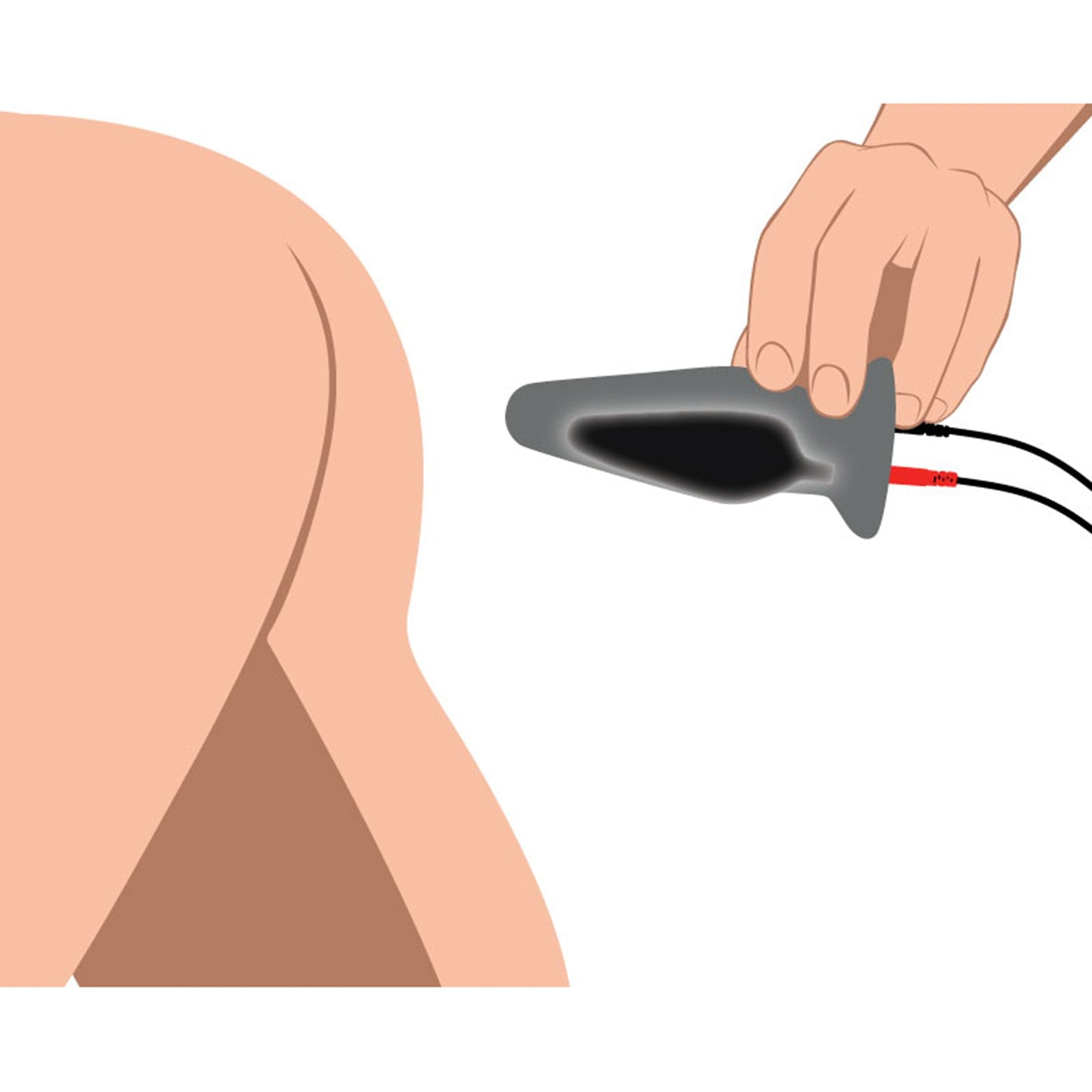 Zeus Anal Amplifier Silicone Estim Plug for Electrifying Sensations