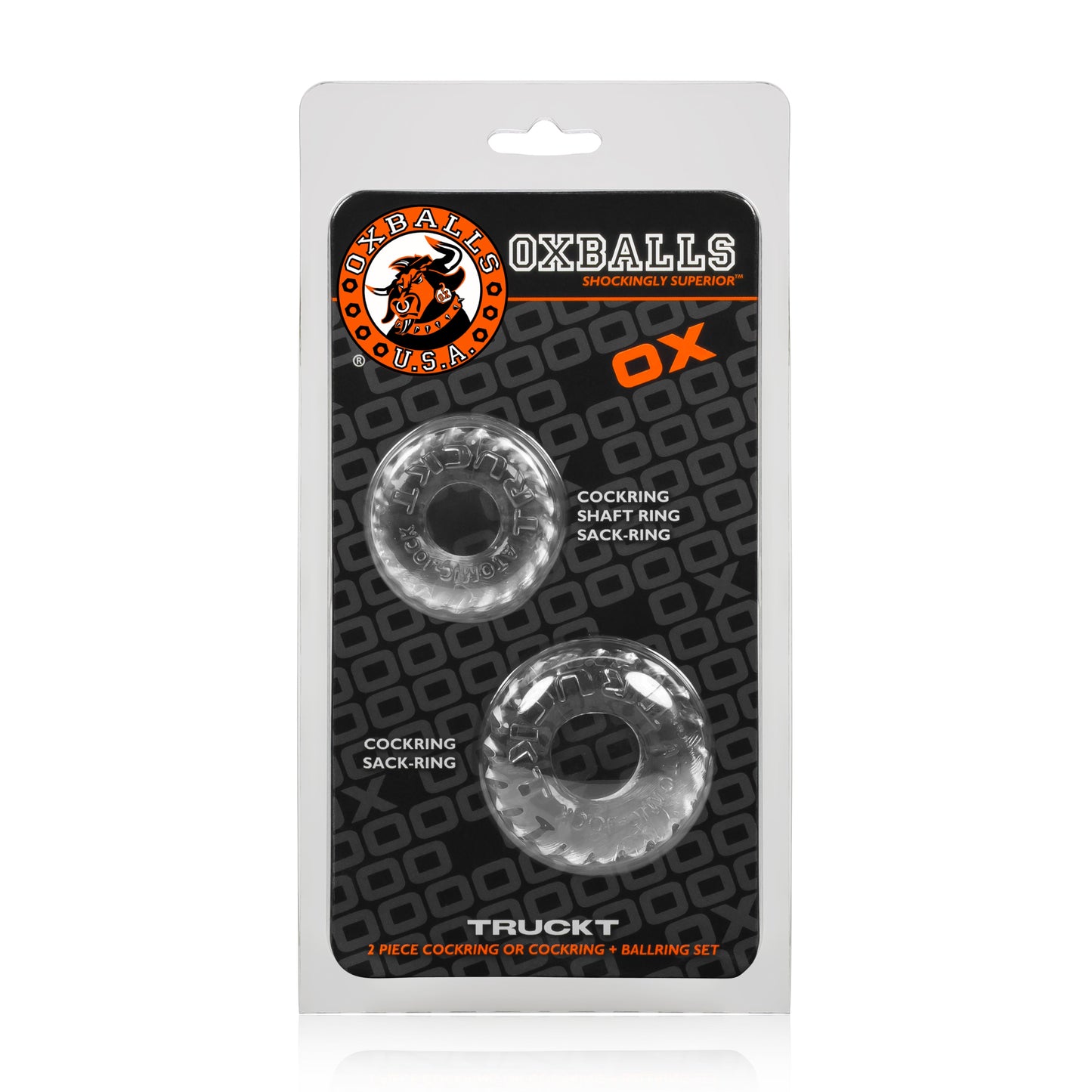 Oxballs Truckt 2-Pack (Clear) – Stretchy Clear Cockrings