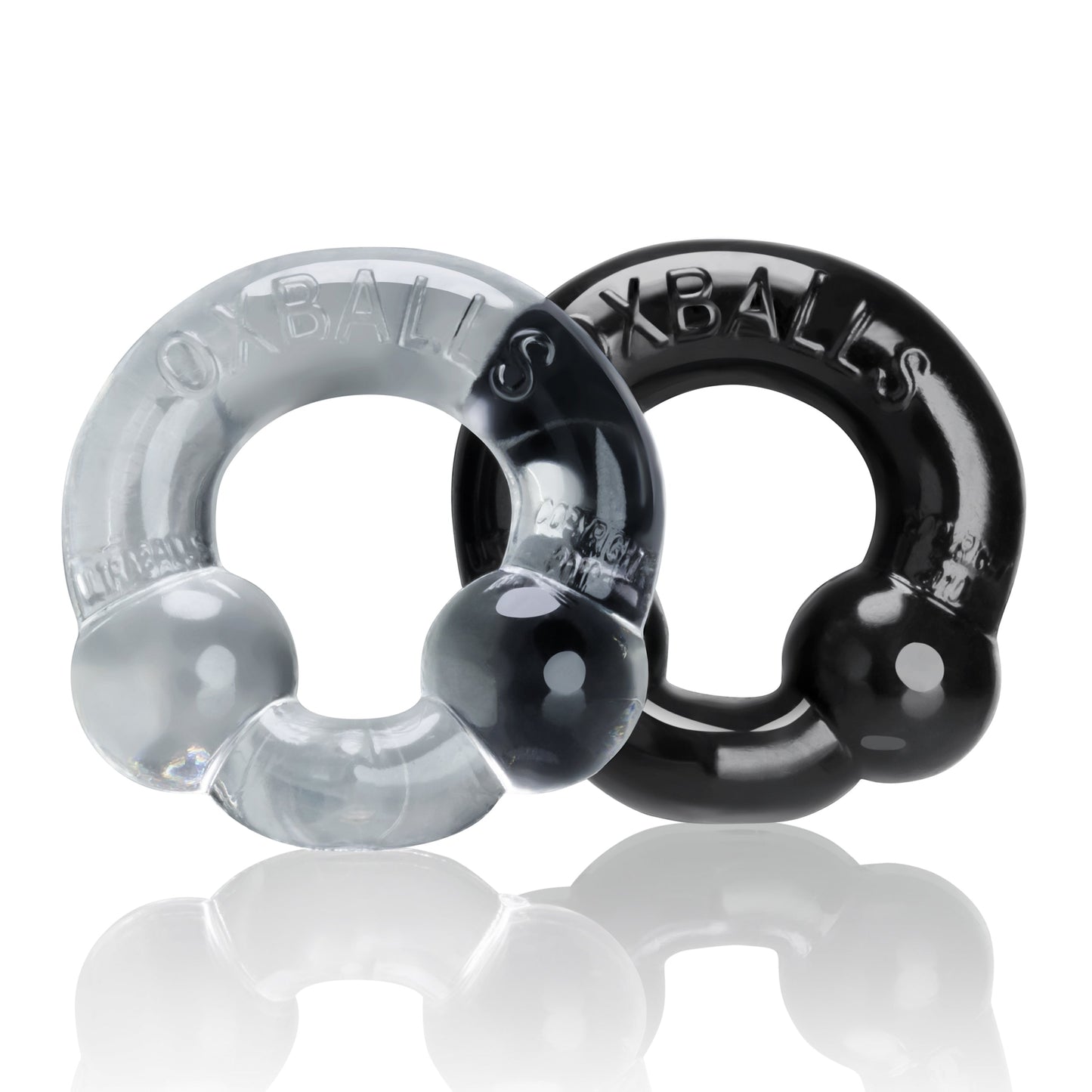 Ultraballs 2 Pack Cockring Black and Clear