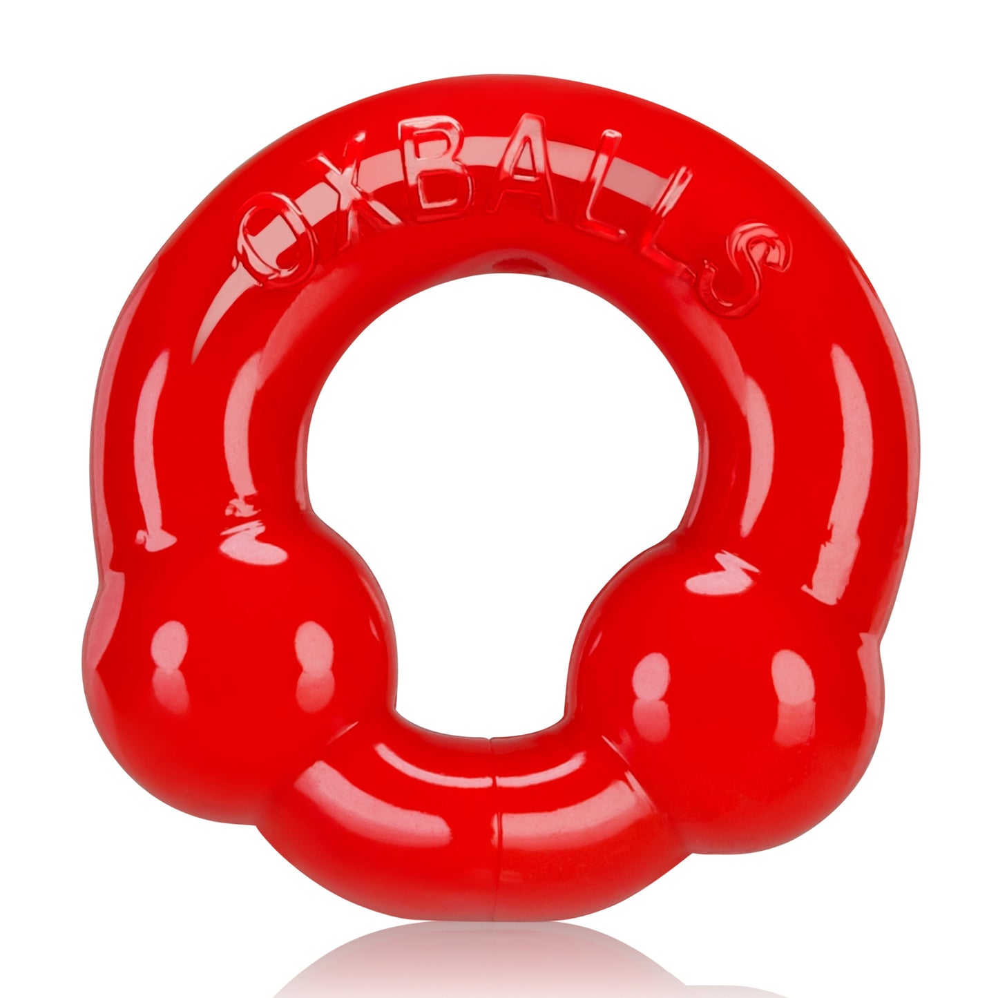 Ultraballs 2 Pack Cockring Steel and Red