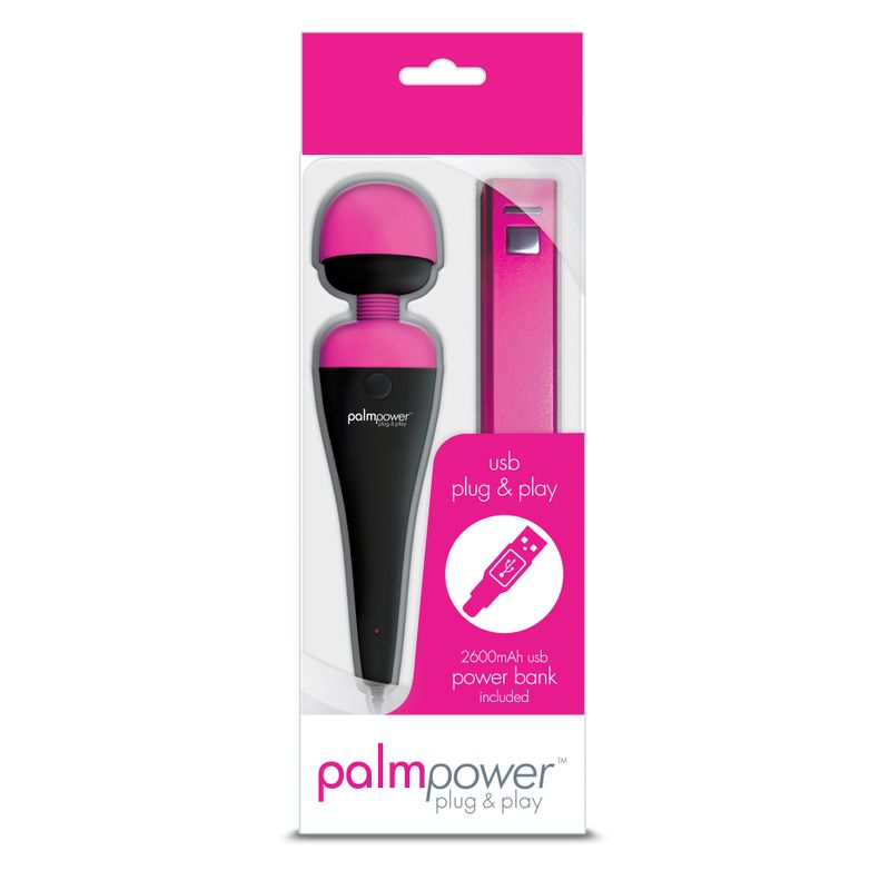 PalmPower Massage Wand Plug and Play with Power Bank