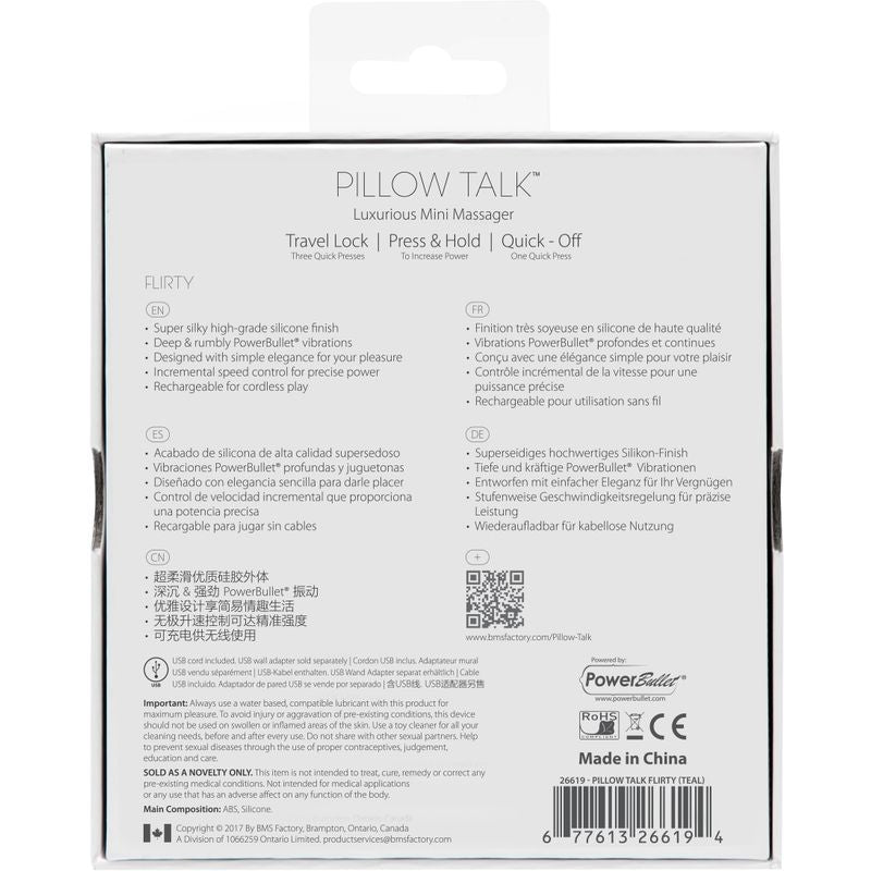 Pillow Talk Flirty Vibe with Swarovski Crystal – Small Vibrator