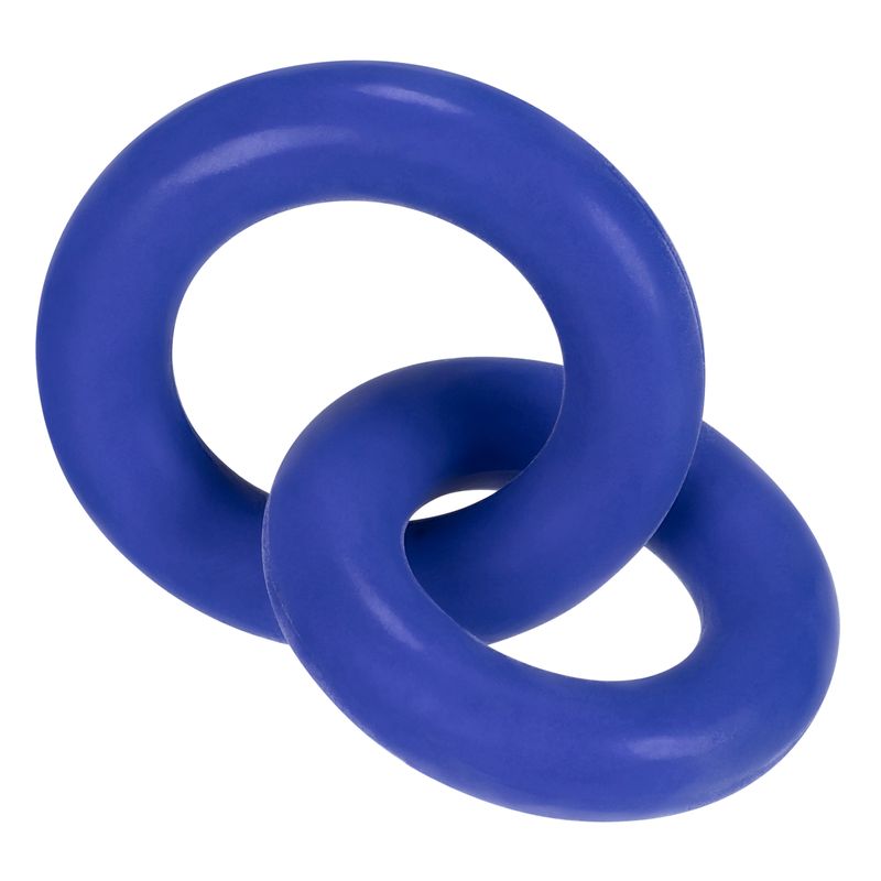 Duo Linked Cock and Ball Rings by Hunkyjunk Cobalt