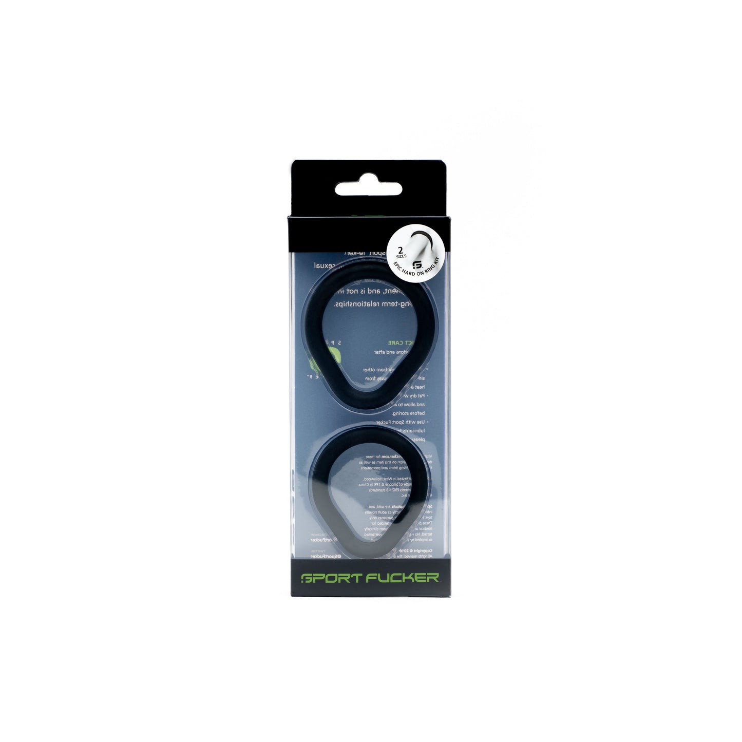 Epic Hard On Silicone Ring Kit 2 Pack Black