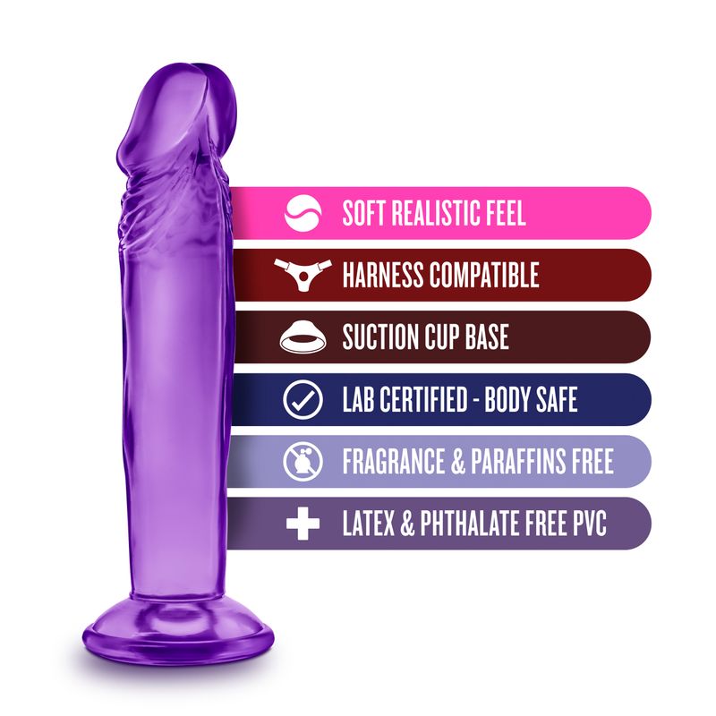 B Yours Sweet n' Small (Purple) – 6 Inch Suction Cup Dildo
