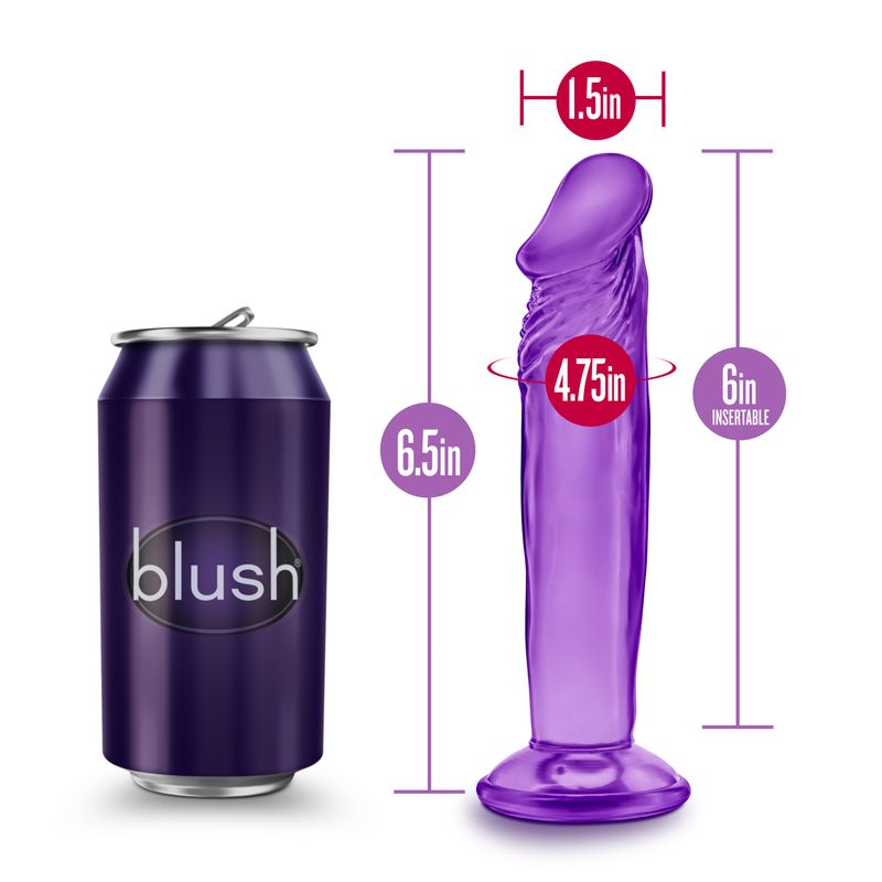 B Yours Sweet n' Small (Purple) – 6 Inch Suction Cup Dildo