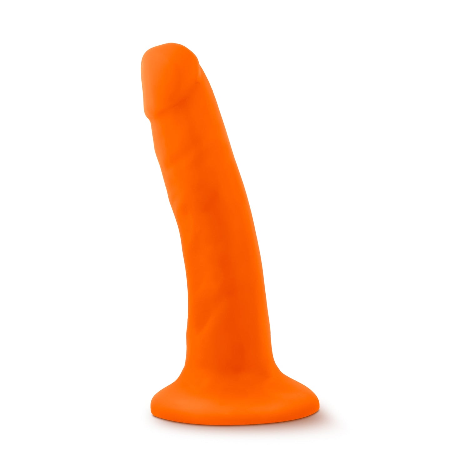 Neo Dual Density Cock 6 Inch Neon Orange Vibrator