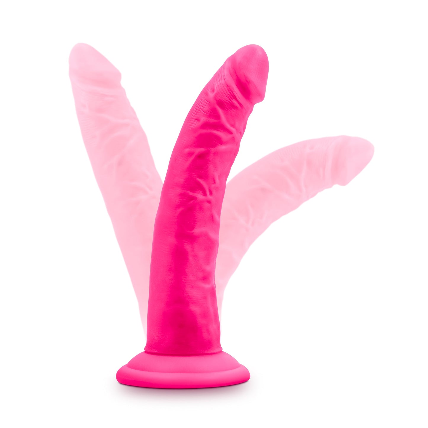 Neo Elite 7.5 Inch Dual Density Silicone Dildo Neon Pink
