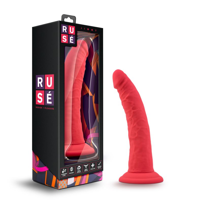 Ruse Jimmy Cerise Dildo 7.5 Inch Length 1.5 Inch Width