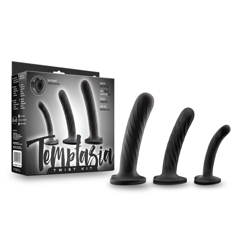 Temptasia Twist Kit Set of Three Unique Swirling Dildos