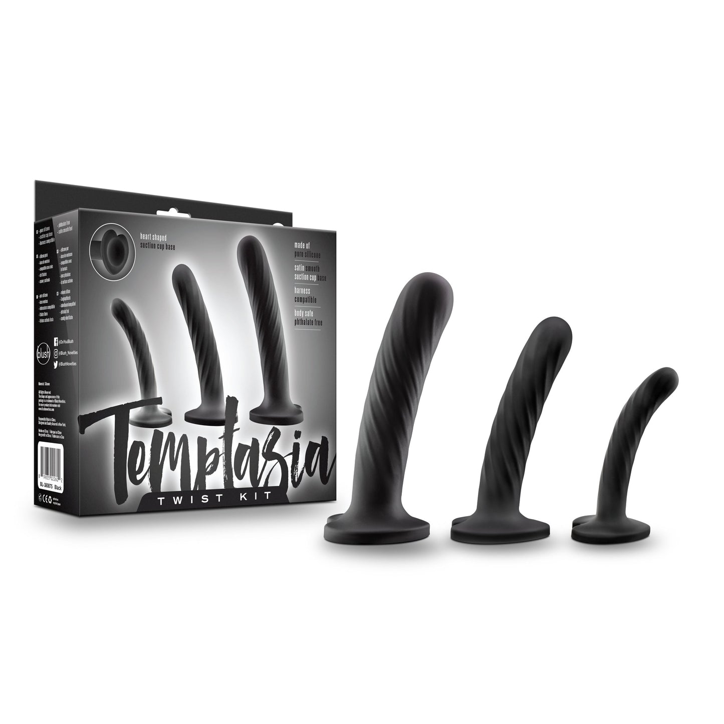 Temptasia Twist Kit Set of Three Unique Swirling Dildos