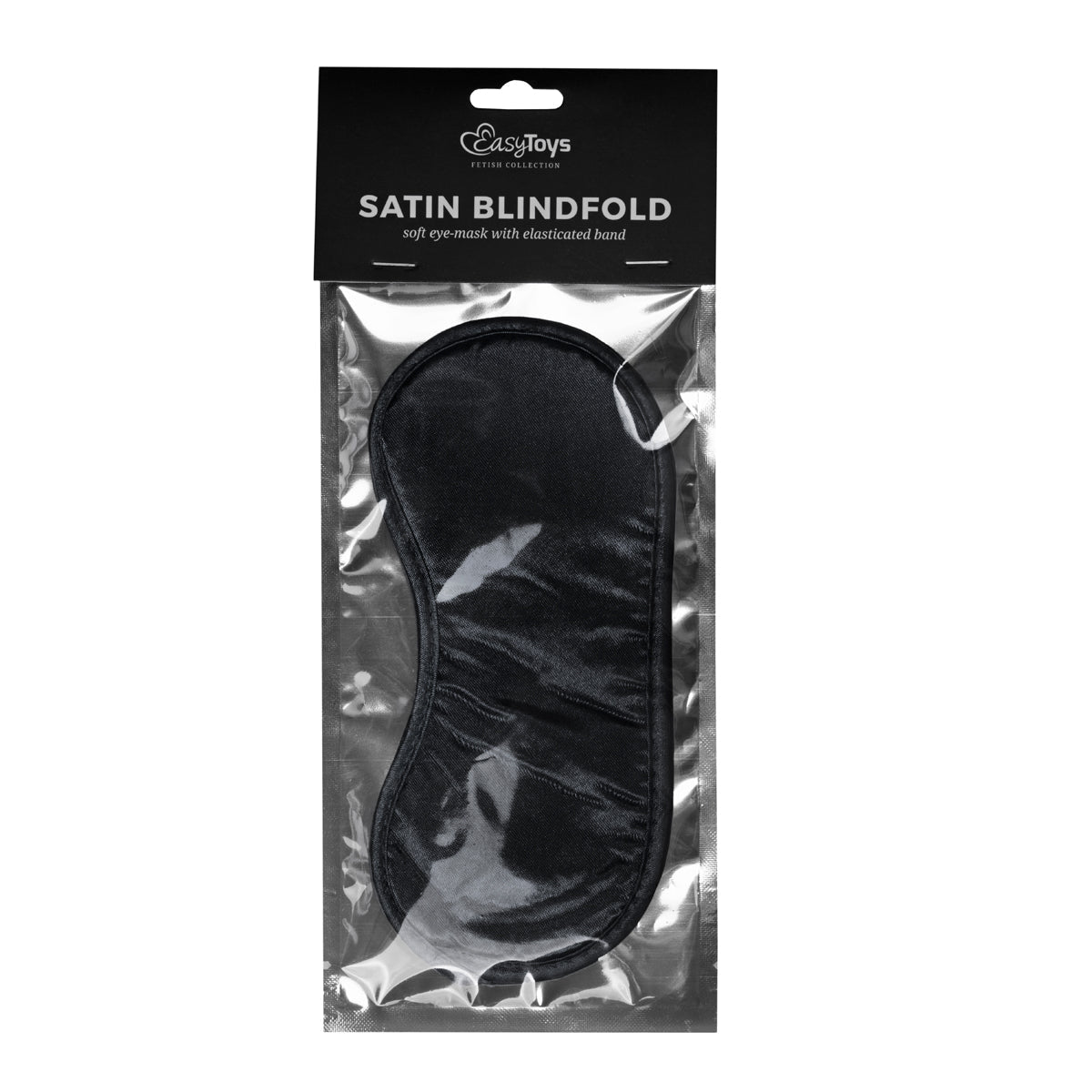 Black Satin Eye Mask for Sensory Deprivation and Intimacy