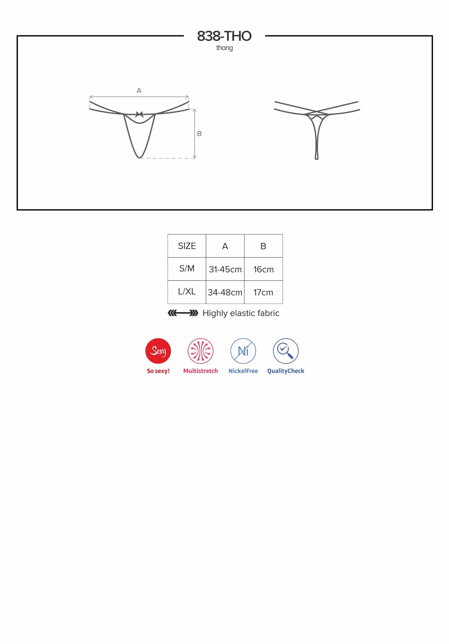 Red Thong with Lace and Double Strap Design
